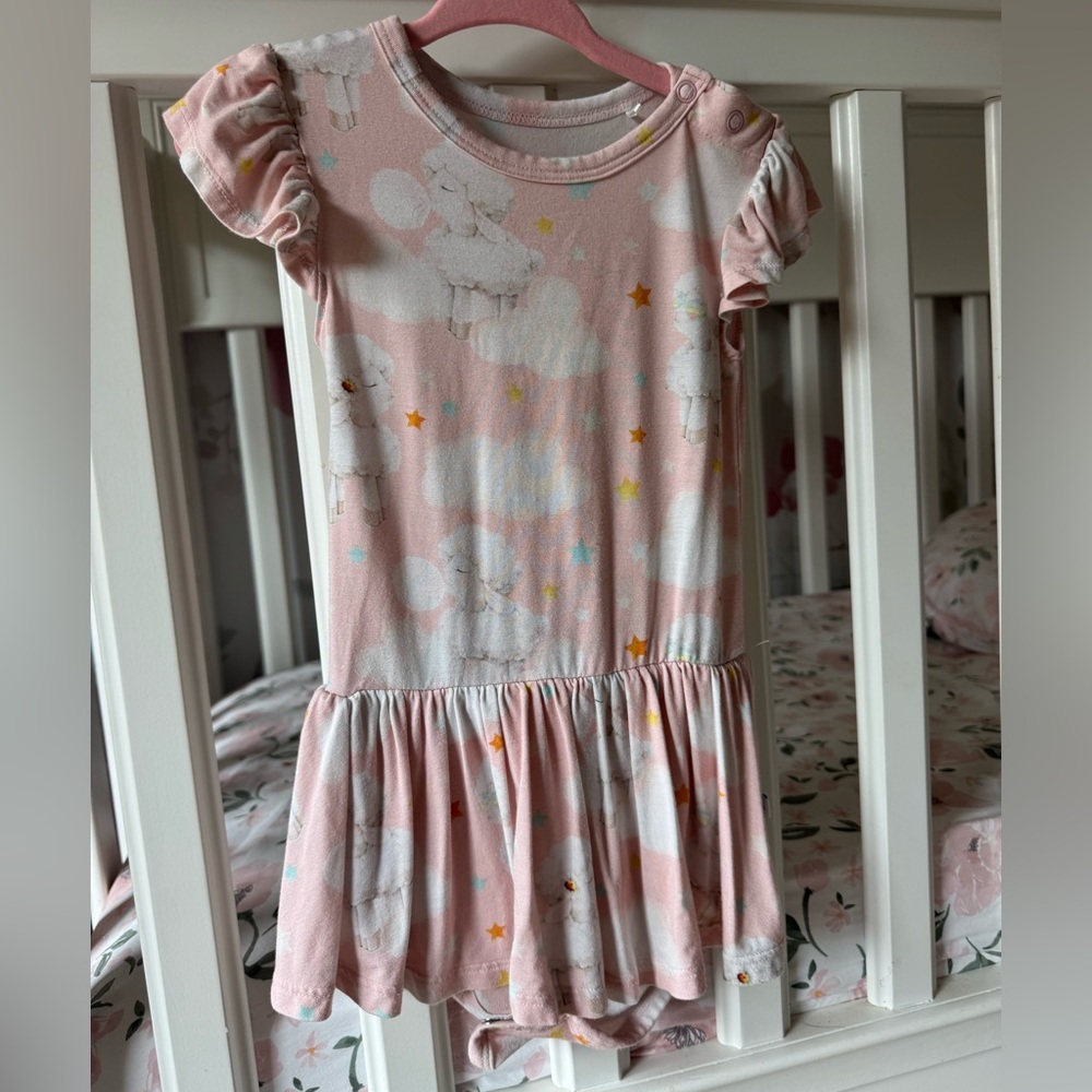 Posh Peanut Pink Star Sheep Dress